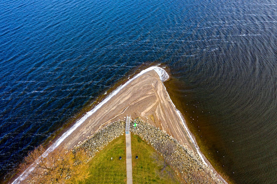 Free Aerial Photography of Body of Water Stock Photo