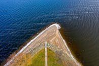 鸟瞰图捕捉了明尼苏达州湖城湖中风景半岛的景色