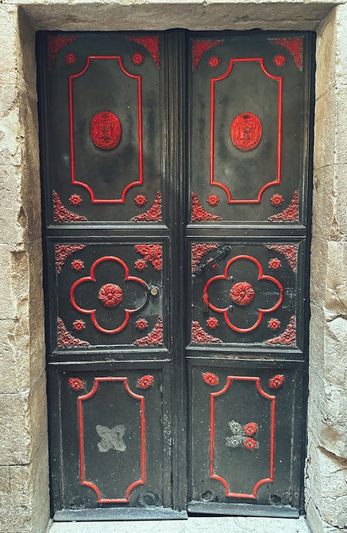 Free stock photo of black door, dark door, old door