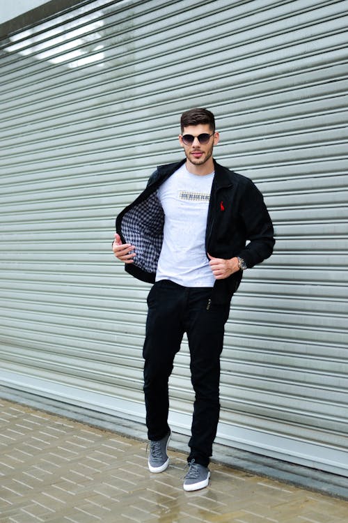 Man in Sunglasses and Black Clothes