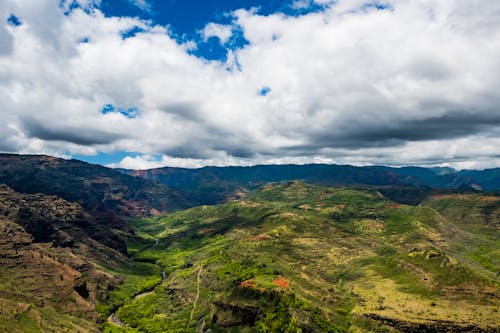 Scenic Landscape of a Mountain Range 