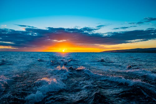 Kostenloses Stock Foto zu blaue wasser, hawaii, strand sonnenuntergang