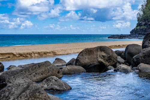 Rocks on a Sea Beach 