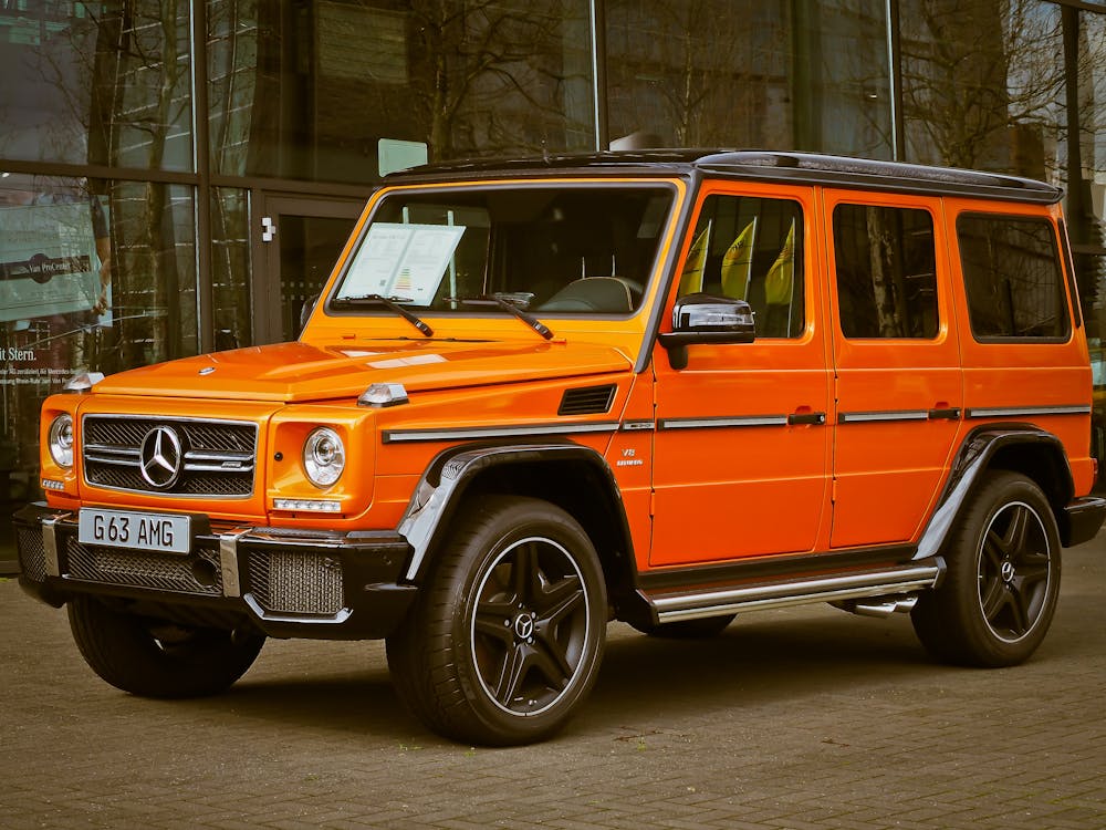 Free Orange Mercedes Benz G63 Stock Photo