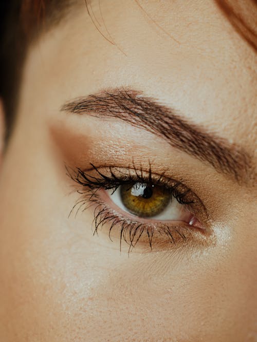 Brown Eye of a Young Woman