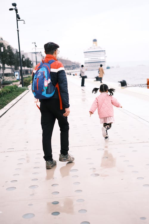 Gratis stockfoto met achteraanzicht, backpack, boulevard