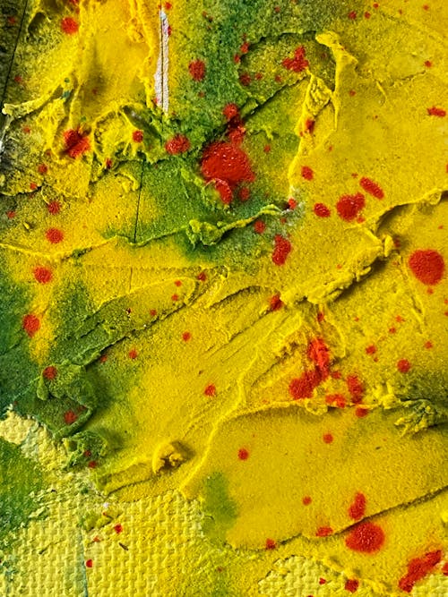 Close-up of a Colorful, Abstract Painting