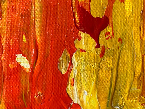 Close-up of a Colorful, Abstract Painting