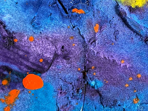 Close-up of a Colorful, Abstract Painting