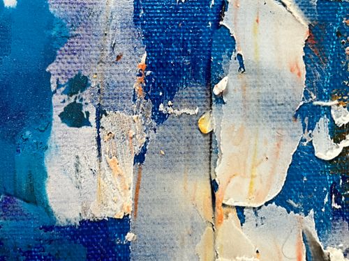 Free Close-up of textured abstract art with blue and white hues. Stock Photo