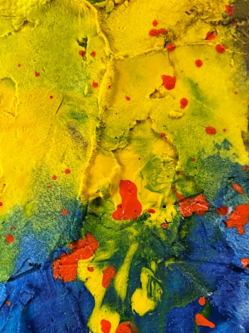 Close-up of a Colorful, Abstract Painting 