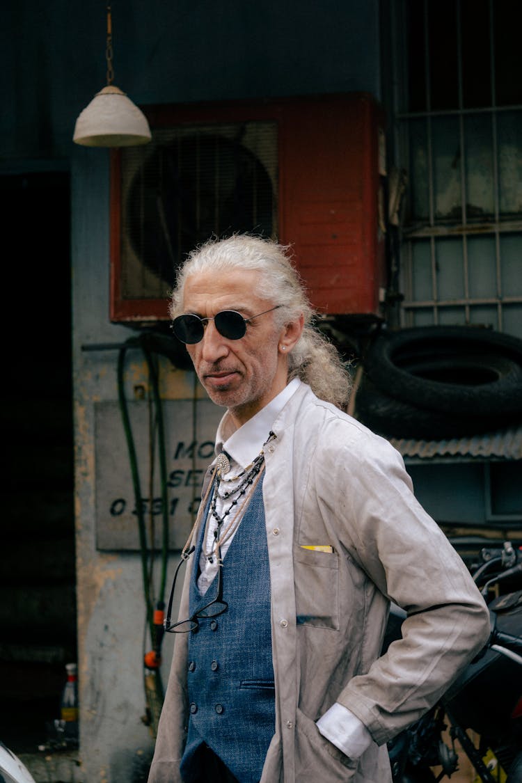 Elderly Man In Suit