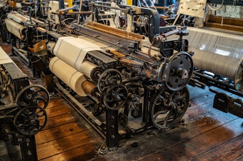 Machinery in an Old Textile Factory in Lodz 