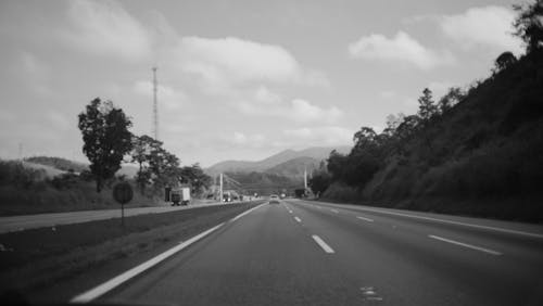 Empty Road in Black and White