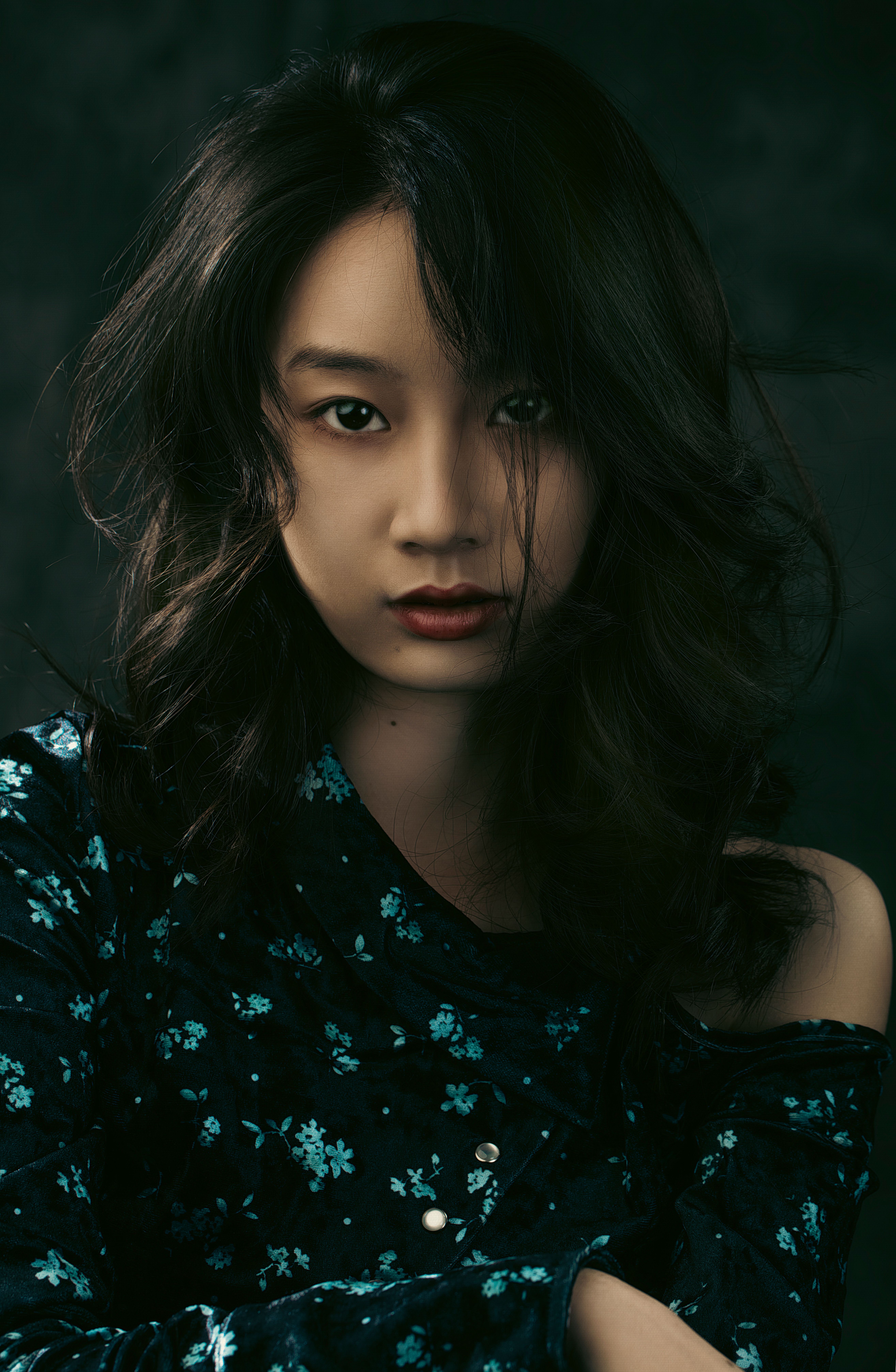 Portrait of Woman with Black Hair · Free Stock Photo