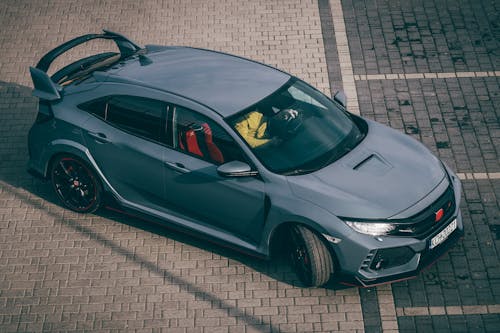 Top View of a Sports Honda Civic Type R