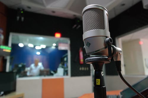 Grey Condenser Microphone