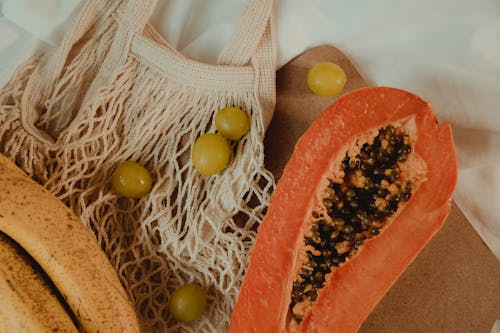 Close up of Fruit and Bag