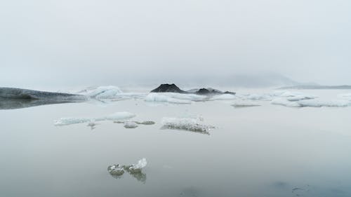 Icebergs on Body of Water