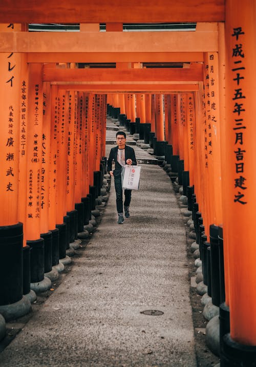 Fotobanka s bezplatnými fotkami na tému chodníky pre chodcov, chôdza, fushimi inari svätyne