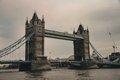Tower Bridge, Suspension Bridge in London, England 