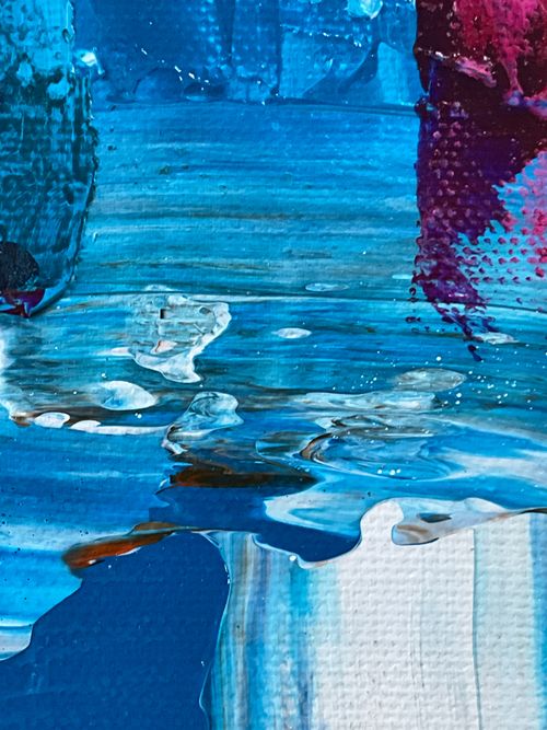 Free Dynamic composition in vibrant blues and purples showcasing abstract art with texture and motion. Stock Photo