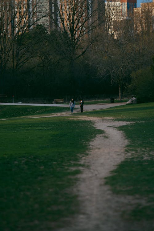People on a Path in the Park