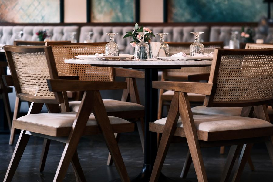 Elegant restaurant interior with a refined table setting