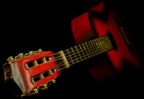 grátis Guitarra Clássica Preta E Vermelha Foto profissional