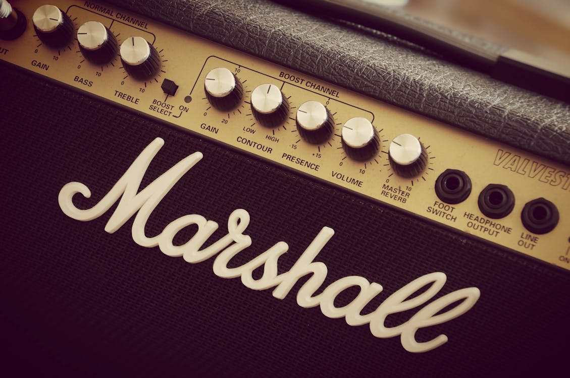 gratis Marshall Black Guitar Amplfier Stockfoto