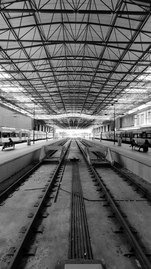 內部, 垂直拍摄, 火車站 的 免费素材图片