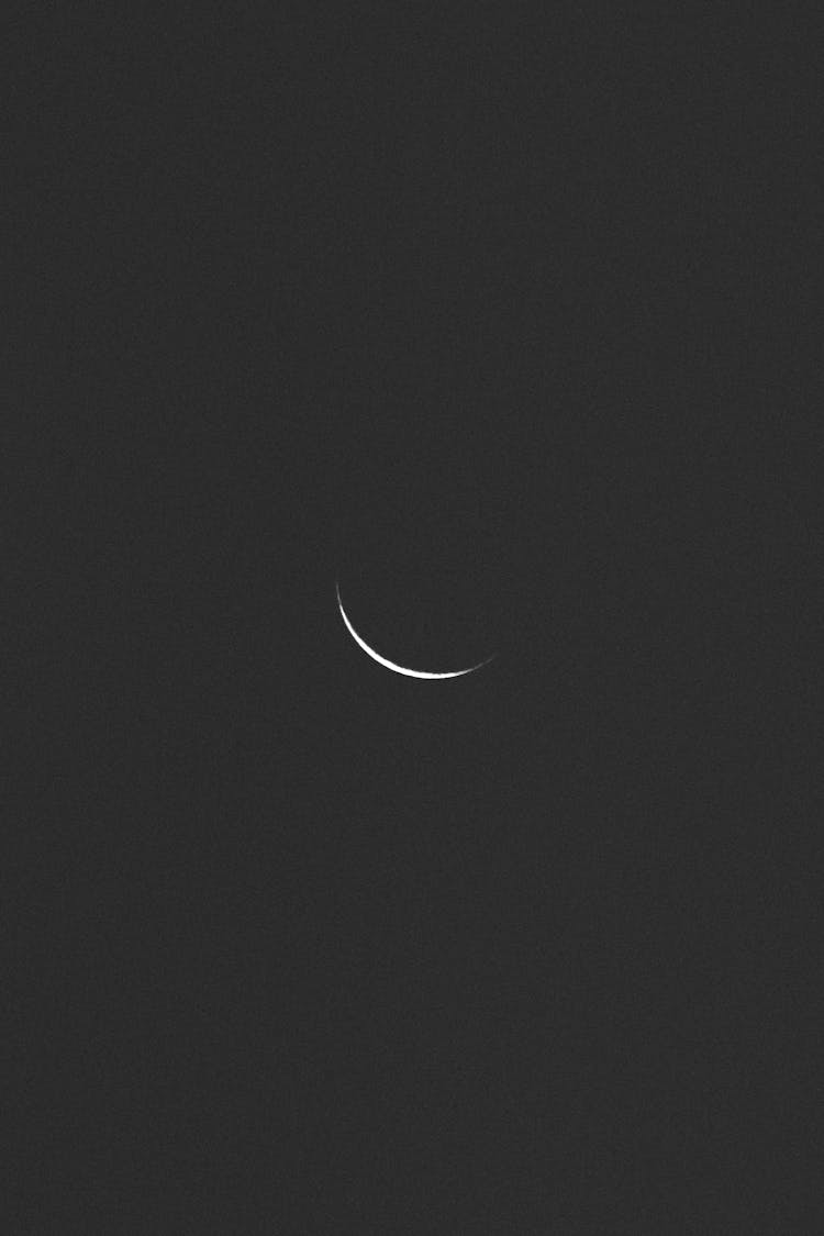 Crescent On Night Sky