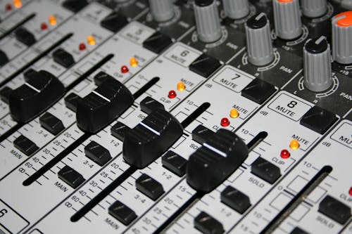 Closeup Shot of Music Mixer