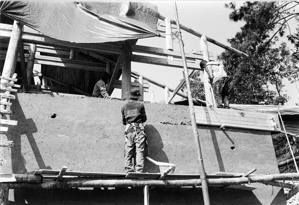 Construction team on site