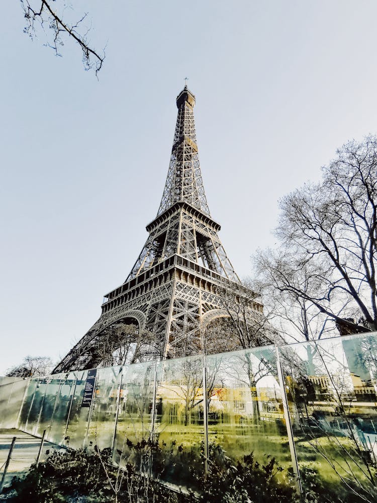 Low Angle View Of Eiffel Tower In Paris, France