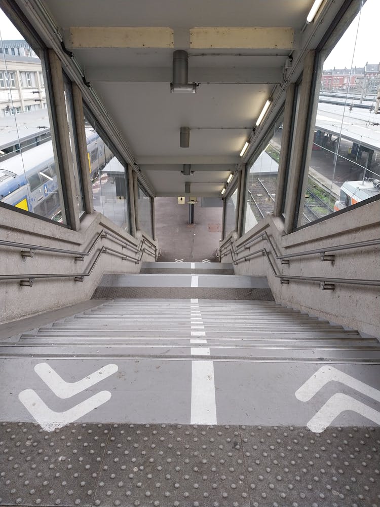 Steps At Railway Station