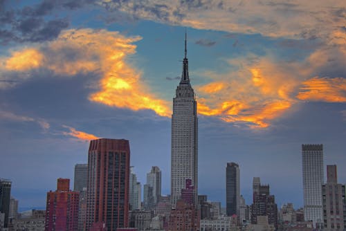 Ingyenes stockfotó alkonyat, belváros, Empire State Building témában