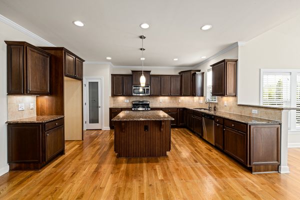 Luxury kitchen with recessed and accent lighting