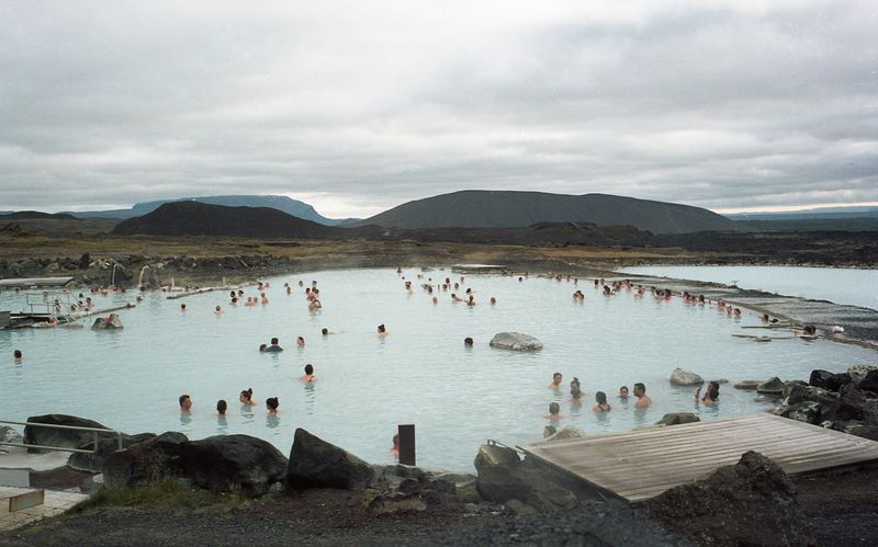 Aguas termales en Secret Lagoon, Flúðir, Islandia