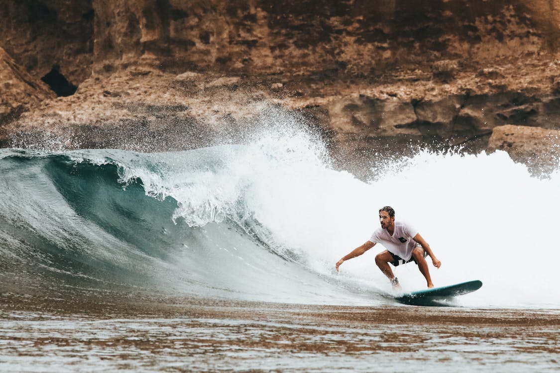 Free Person Surfing Stock Photo