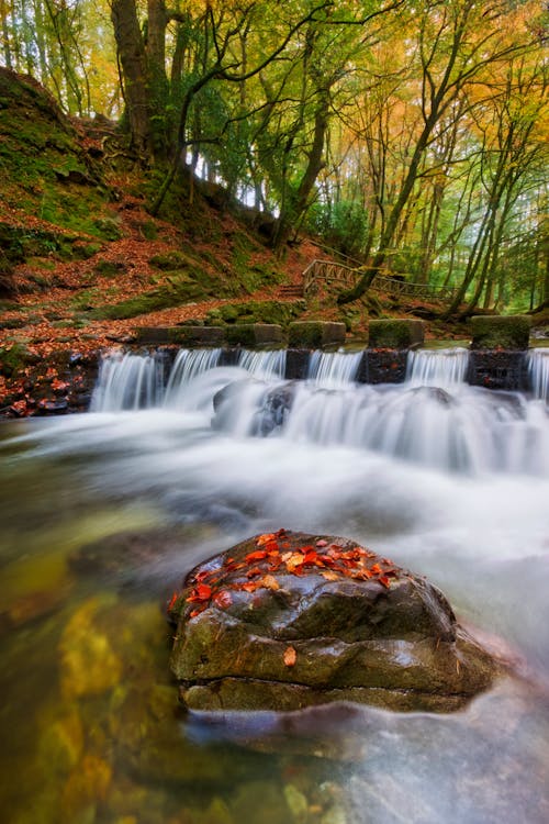 Free Rock Formation on River Stock Photo