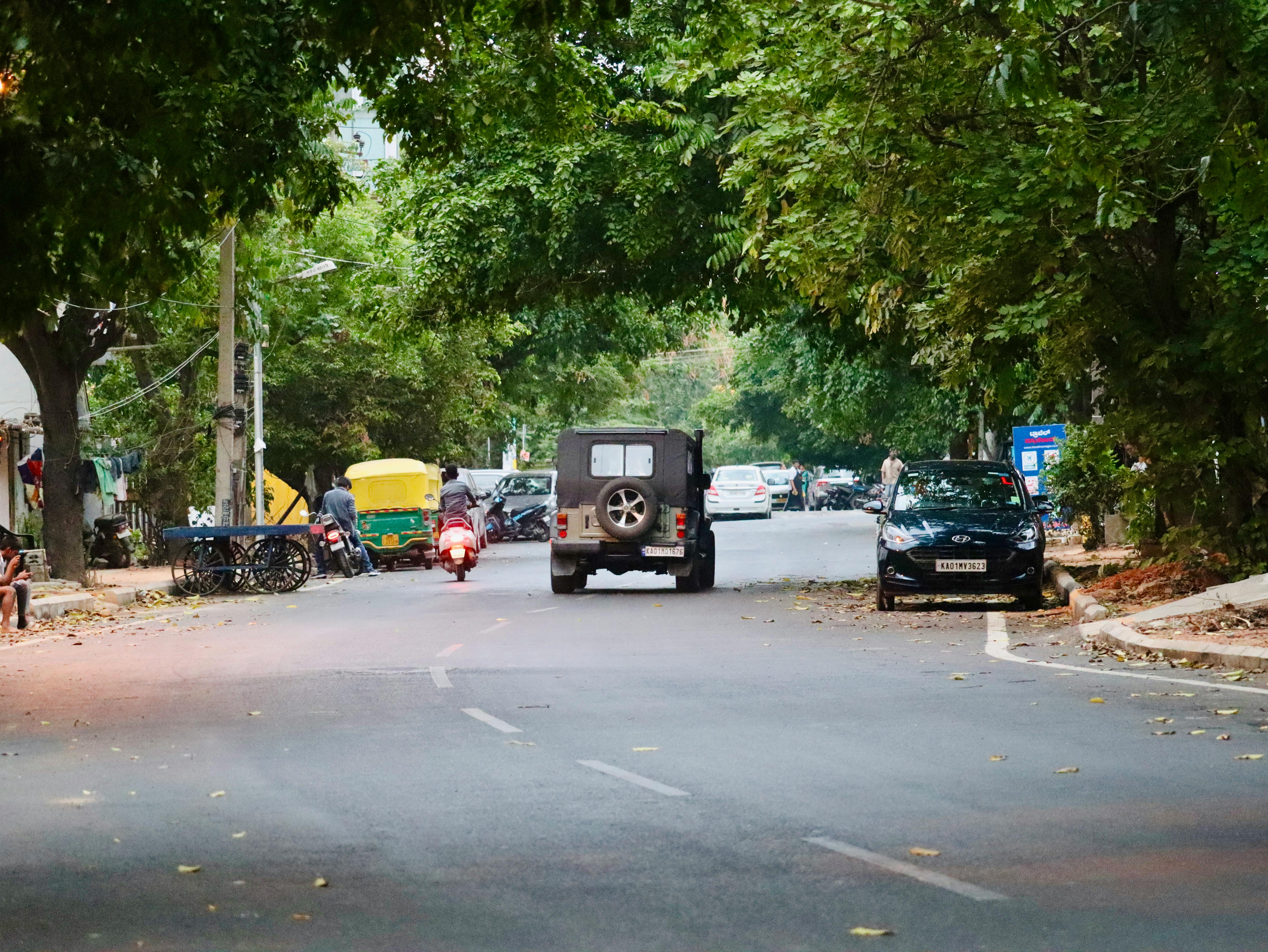 off road car driving on the street