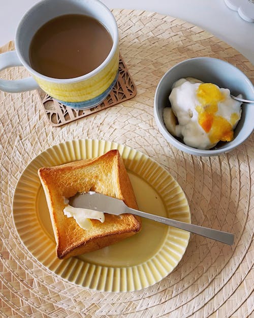 A Breakfast Toast and a Cup of Coffee