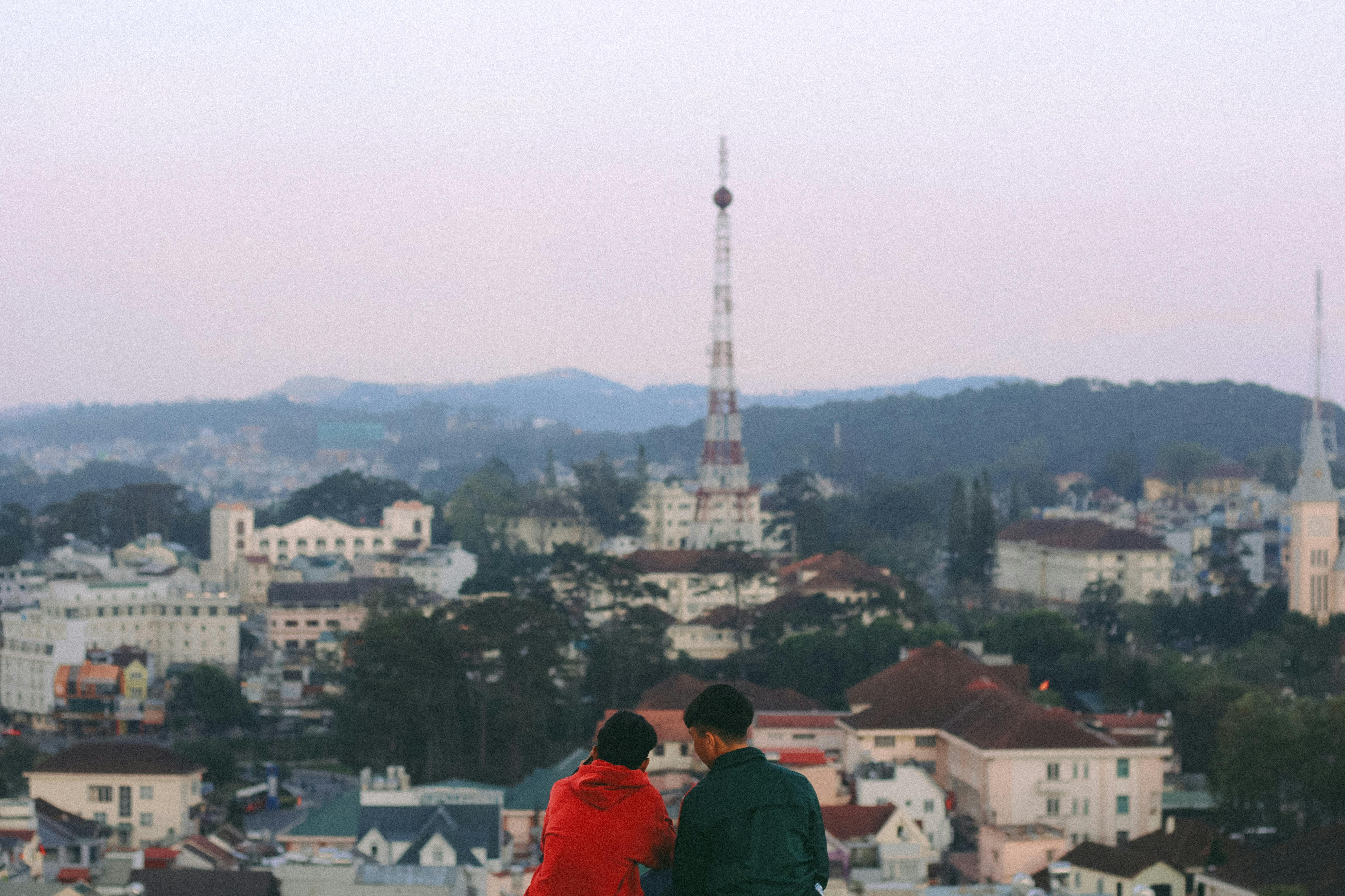 couple overlooking the city of prague - cheap places for couples
