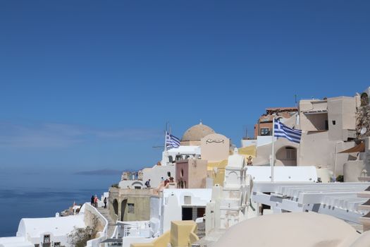 Akrotiri excavations with archaeologist — Santorini