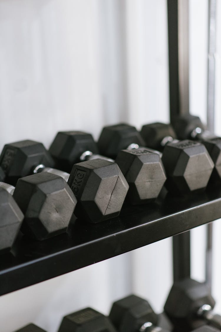 Shelves With Dumbbells