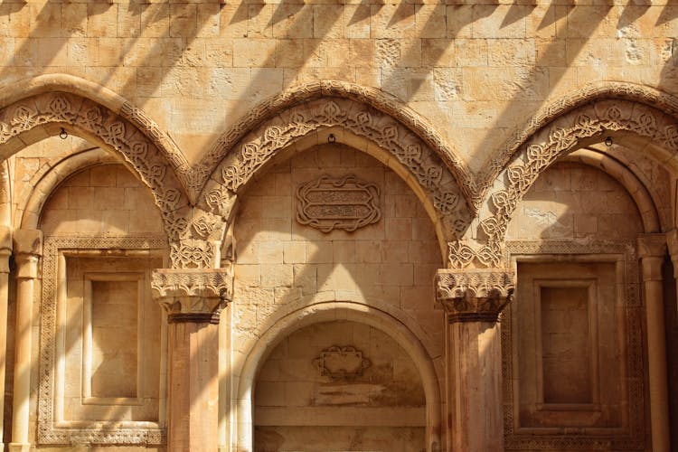 Details On The Walls Of The Ishak Pasha Palace, Dogubayazit District Of Agri, Turkey