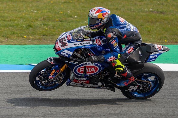 A Racer At The Superbike World Championship 