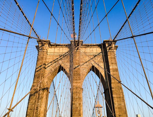 Gratis stockfoto met attractie, Brooklyn Bridge, draden