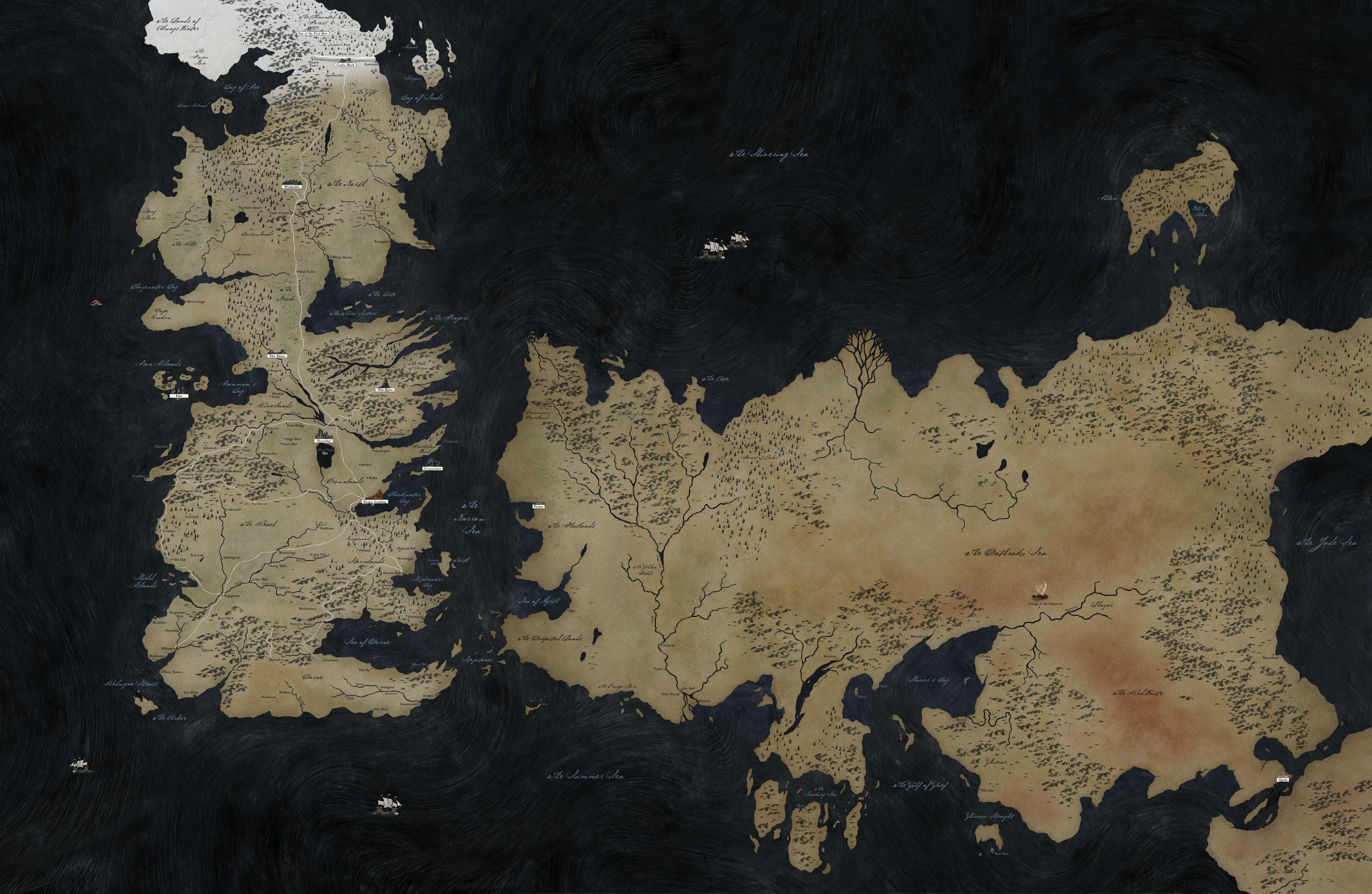 Kostnadsfri Bild Av Game Of Thrones Historia Karta